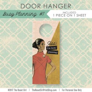 Extras >> Door Hanger: Busy Planning 1