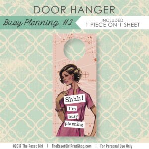 Extras >> Door Hanger: Busy Planning 2