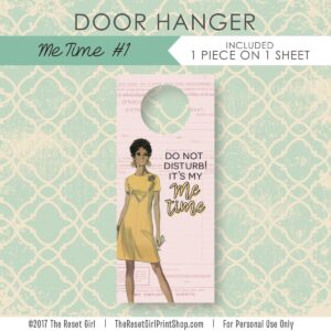 Extras >> Door Hanger: Me Time #1