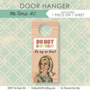 Extras >> Door Hanger: Me Time #2