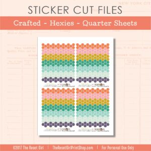 Stickers >> Crafted >> Hexies >> Quarter Sheet