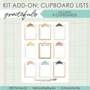 Grateful Clipboard Lists