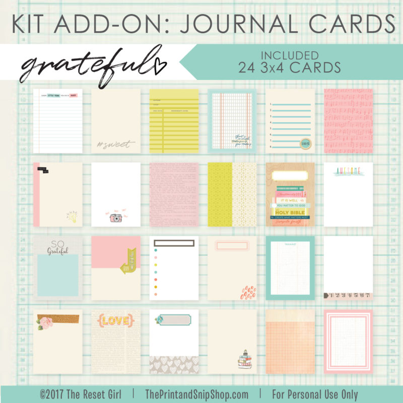 Grateful Add On Journal Cards