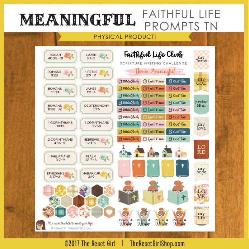 Meaningful Faithful Life Prompts