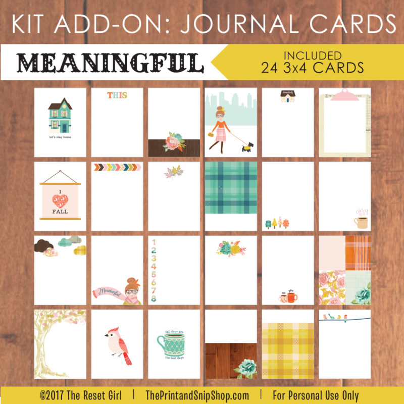 Meaningful Journal Cards