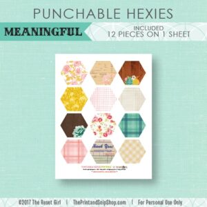 Paper Punch Buffet >> Hexies: Meaningful Collection