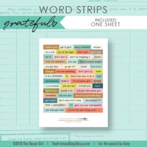 Word Strips >> Grateful Collection