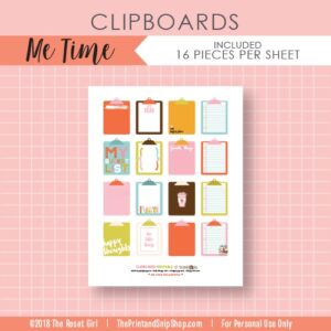 Clipboards >> Me Time Collection