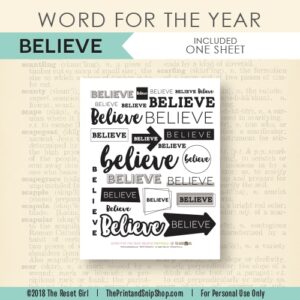 Word for the Year >> Believe