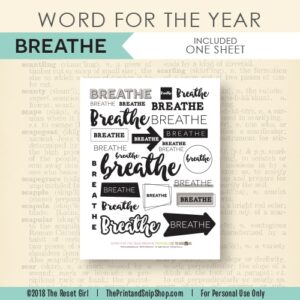 Word for the Year >> Breathe