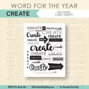 Word for the Year >> Create