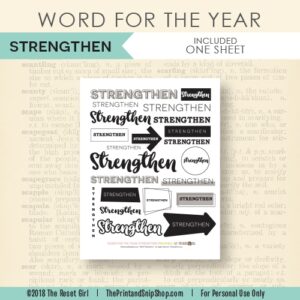 Word for the Year >> Strengthen