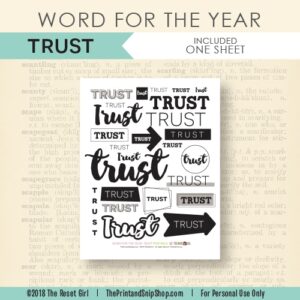 Word for the Year >> Trust