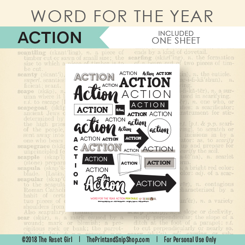 Word for the Year >> Action