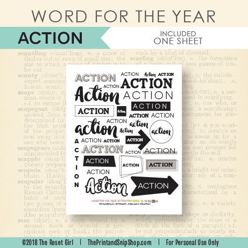 Word for the Year >> Action