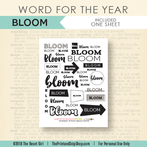 Word for the Year >> Bloom