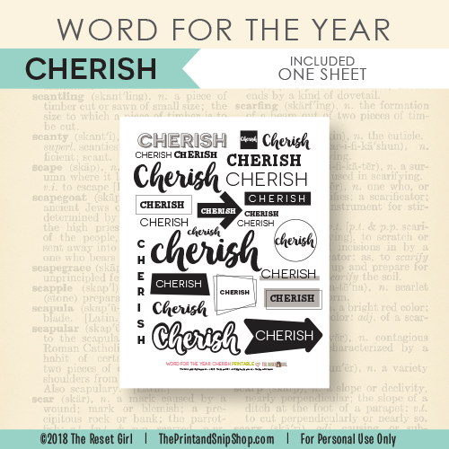Word for the Year >> Cherish
