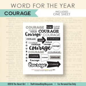 Word for the Year >> Courage