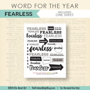 Word for the Year >> Fearless