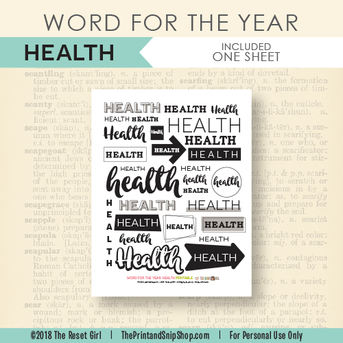 Word for the Year >> Health