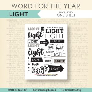 Word for the Year >> Light