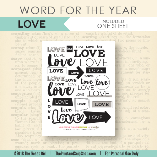 Word for the Year >> Love
