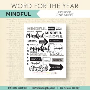 Word for the Year >> Mindful