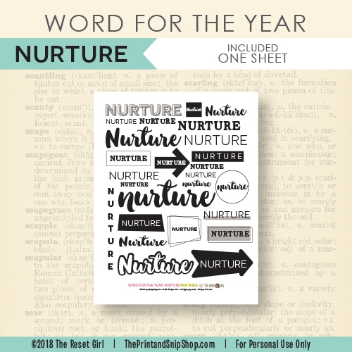 Word for the Year >> Nurture