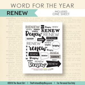 Word for the Year >> Renew