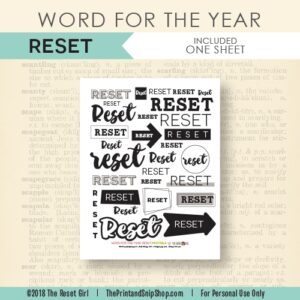 Word for the Year >> Reset
