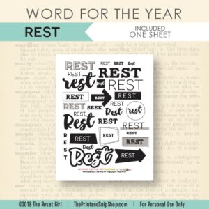Word for the Year >> Rest