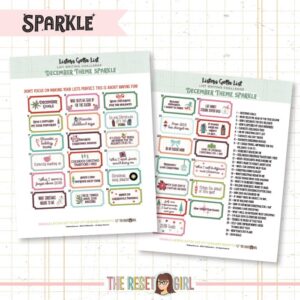 Prompts >> Listers Gotta List Challenge - Sparkle Edition December 2018