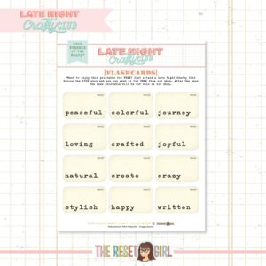 Crafty Flashcards - May 2019 LNCC Printable