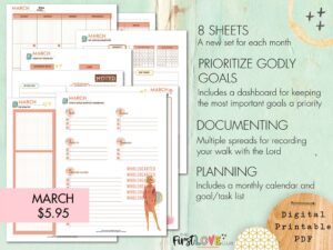 My WholeHearted Faith Sheets March 2024 Edition