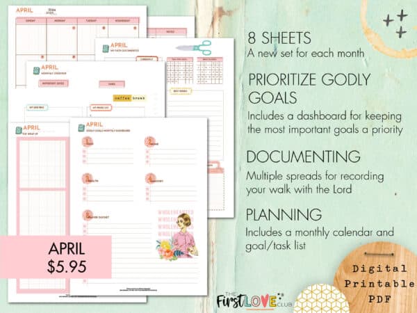 2024 ClubHouse Printable April WholeHearted