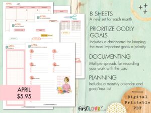 My WholeHearted Faith Sheets April 2024 Edition