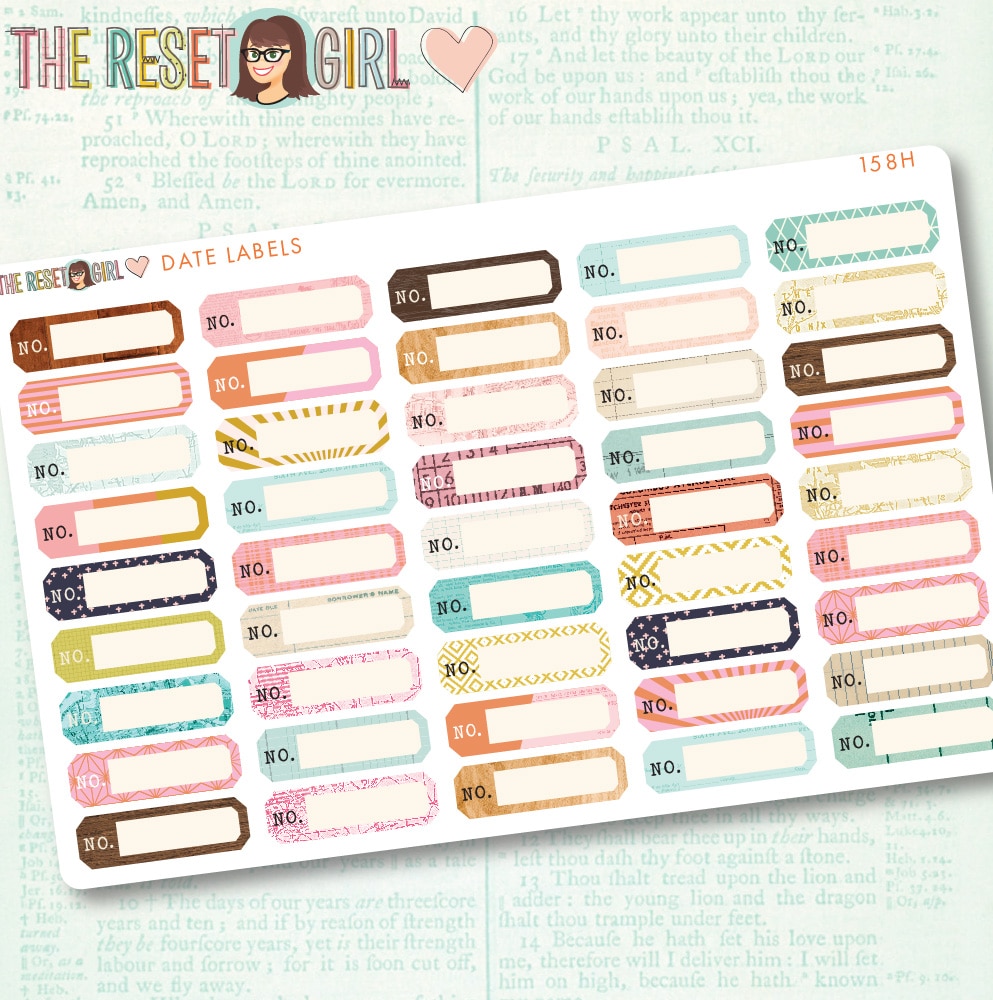 Date Labels - The Reset Girl