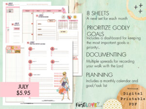 My WholeHearted Faith Sheets July 2024 Edition