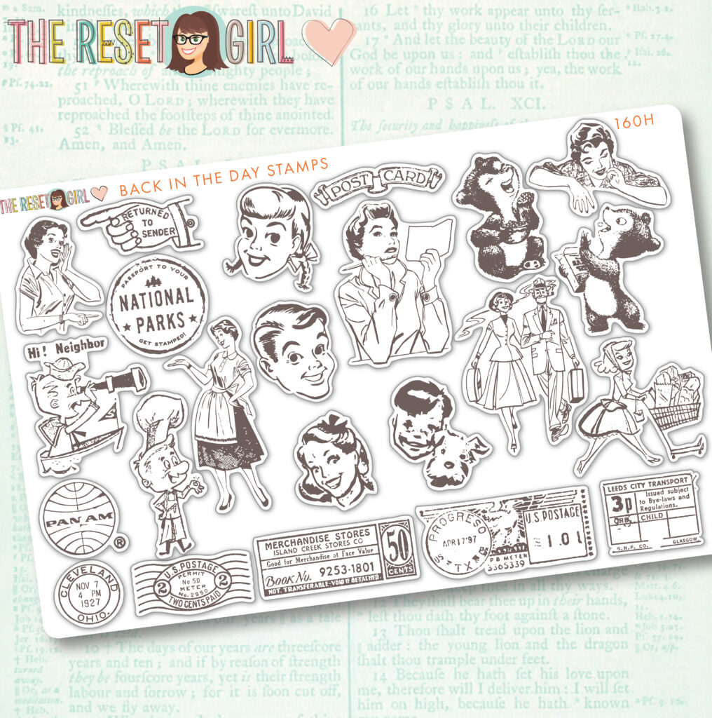 Back in the Day “Stamp” Stickers - The Reset Girl