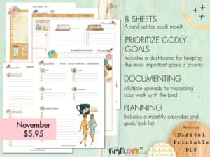 My WholeHearted Faith Sheets November 2024 Edition