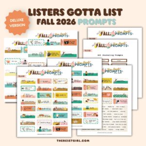 Deluxe 2026 Listers Gotta List Fall Fun Prompts